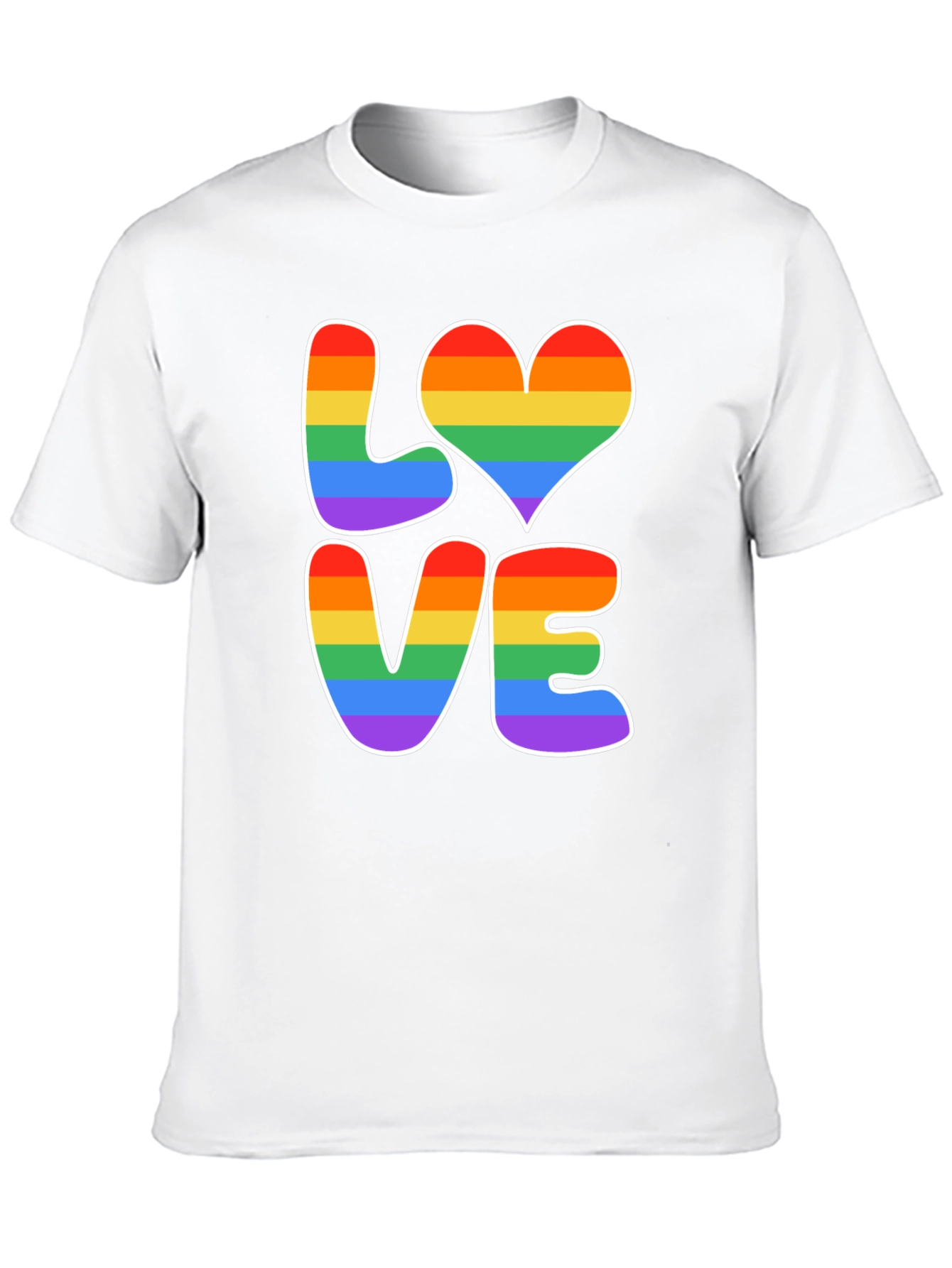 Love Rainbow Graphic Tee - LGBTQ+ Pride Shirt