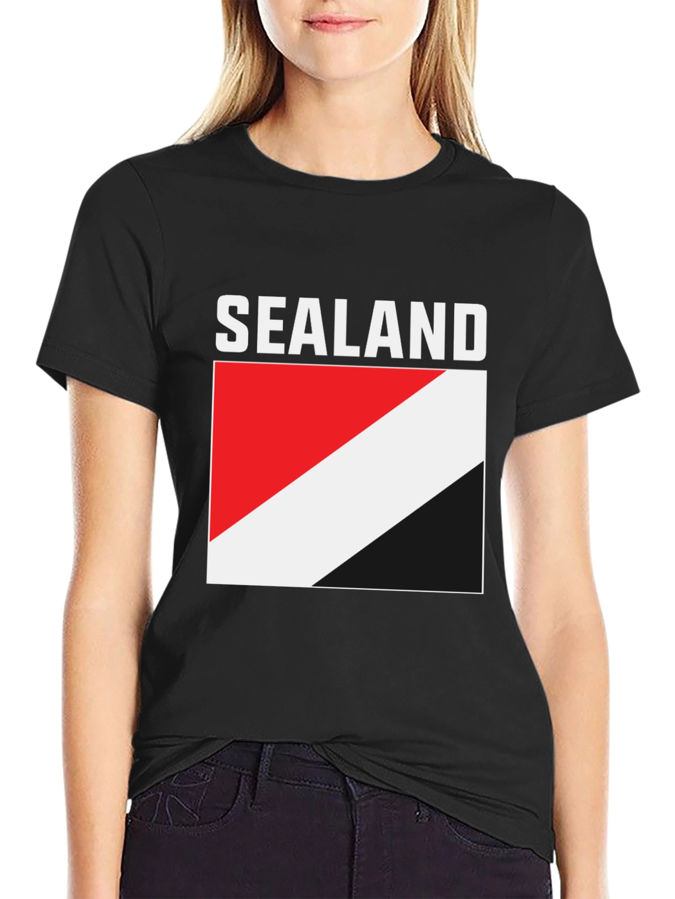 Principality of Sealand Flag T-Shirt - Black