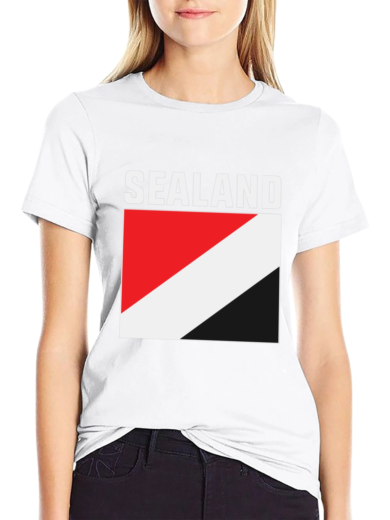 Principality of Sealand Flag T-Shirt - Black