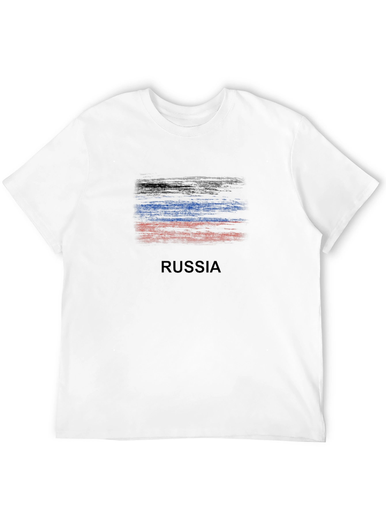 Russia Flag Brushstroke T-Shirt