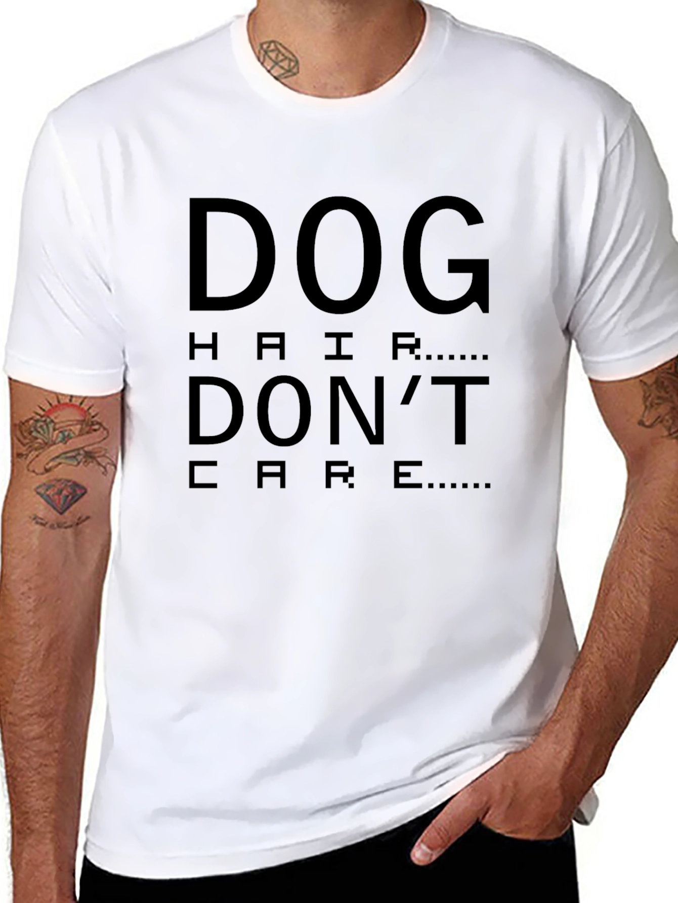 Dog Hair Dont Care Black T-Shirt