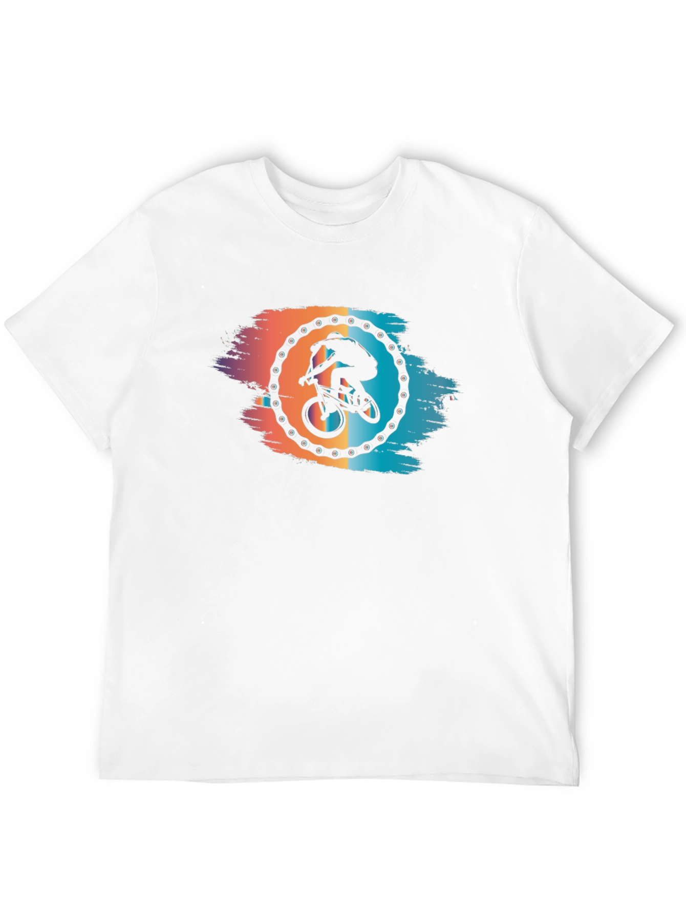 Mountain Bike Graphic Tee - Black Cotton Blend