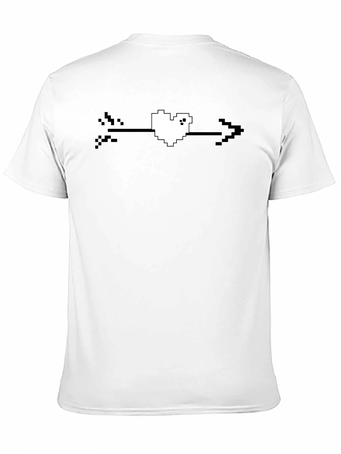 Pixel Heart Arrow T-Shirt - Black Graphic Tee