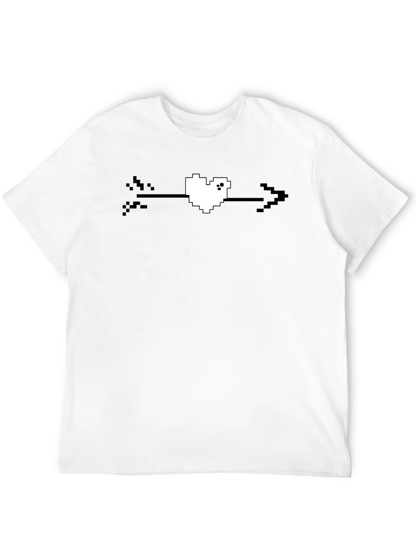 Pixel Heart Arrow T-Shirt - Black Graphic Tee