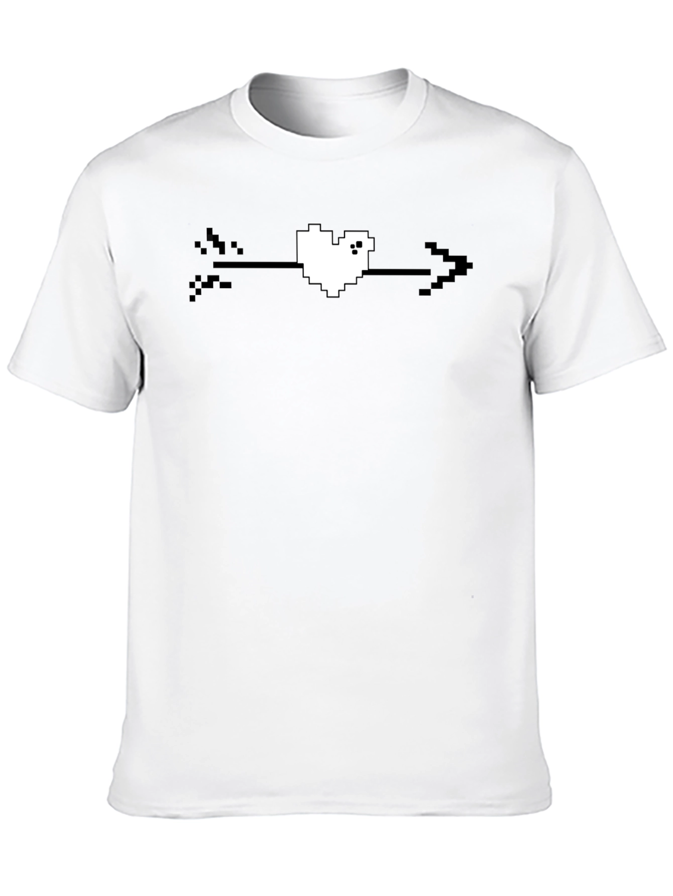 Pixel Heart Arrow T-Shirt - Black Graphic Tee