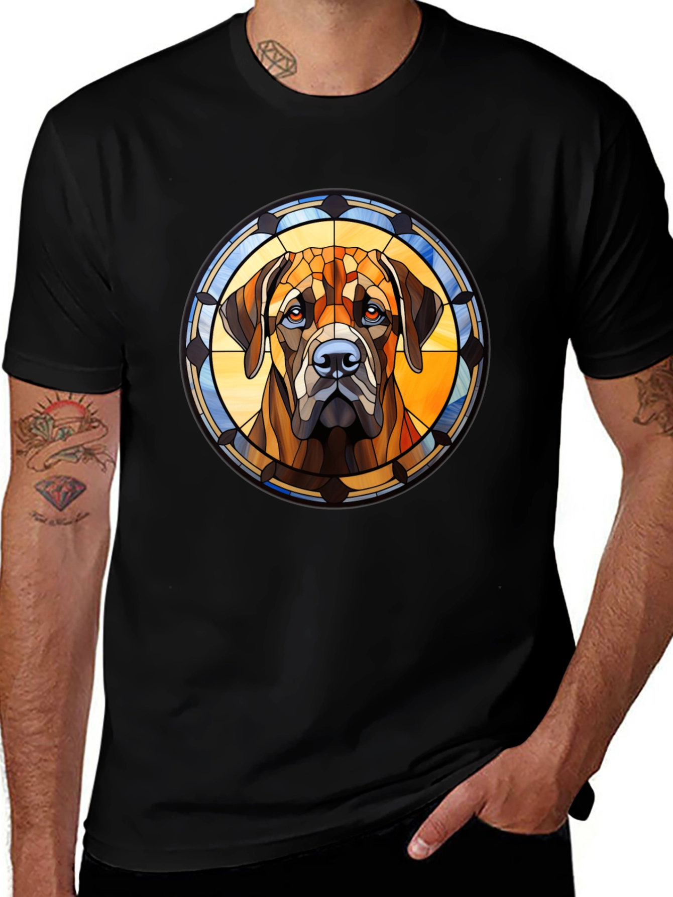 Stained Glass Dog Breed T-Shirt