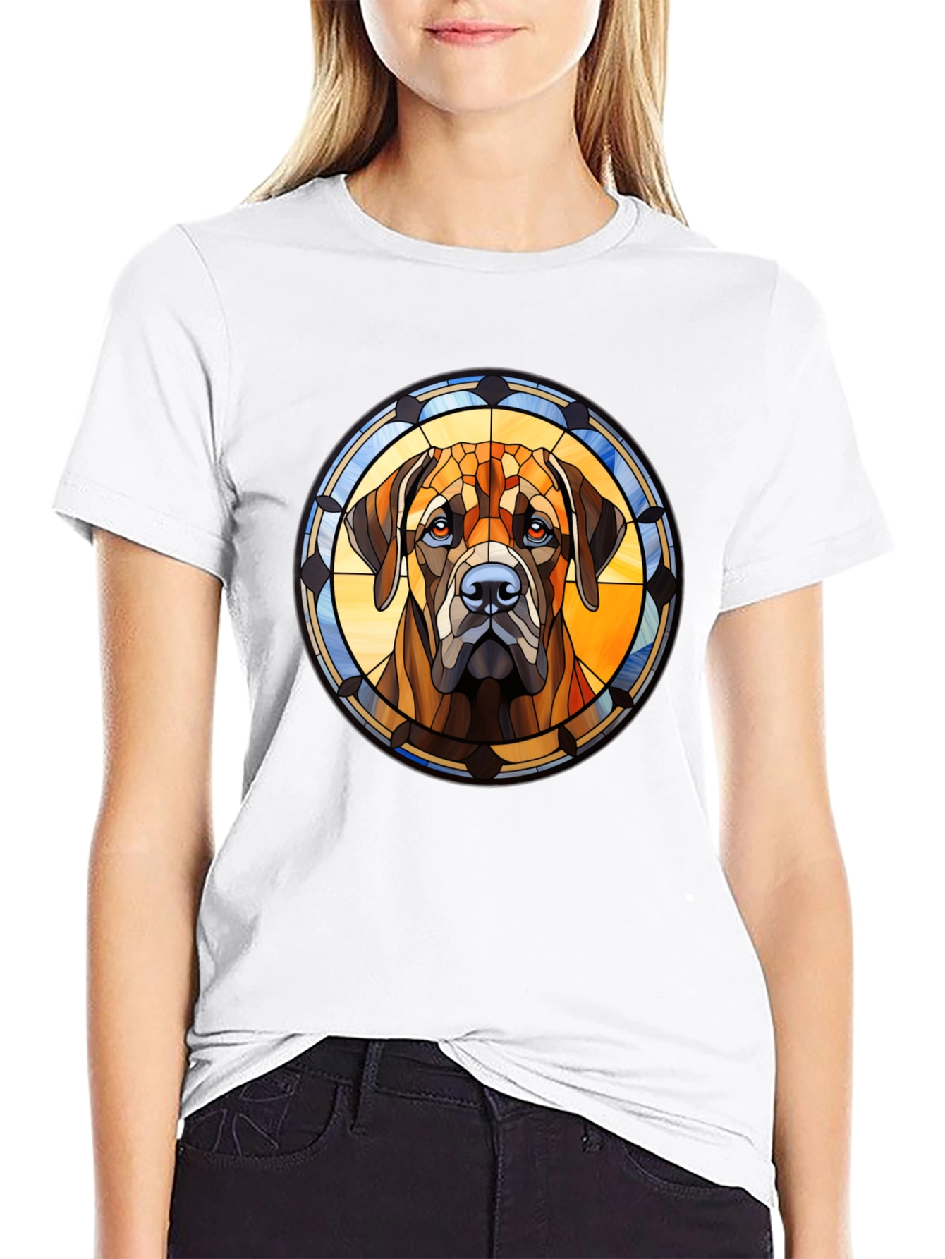 Stained Glass Dog Breed T-Shirt