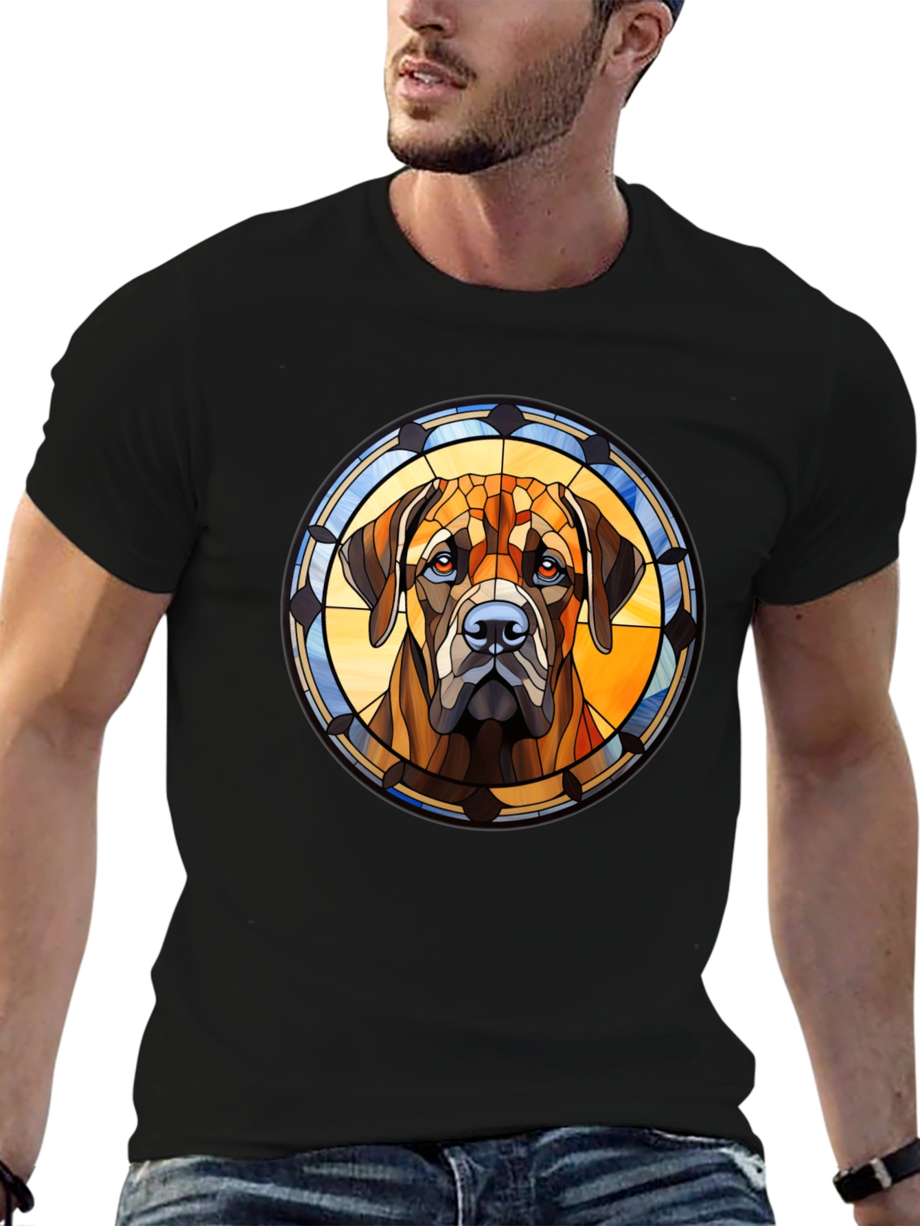 Stained Glass Dog Breed T-Shirt