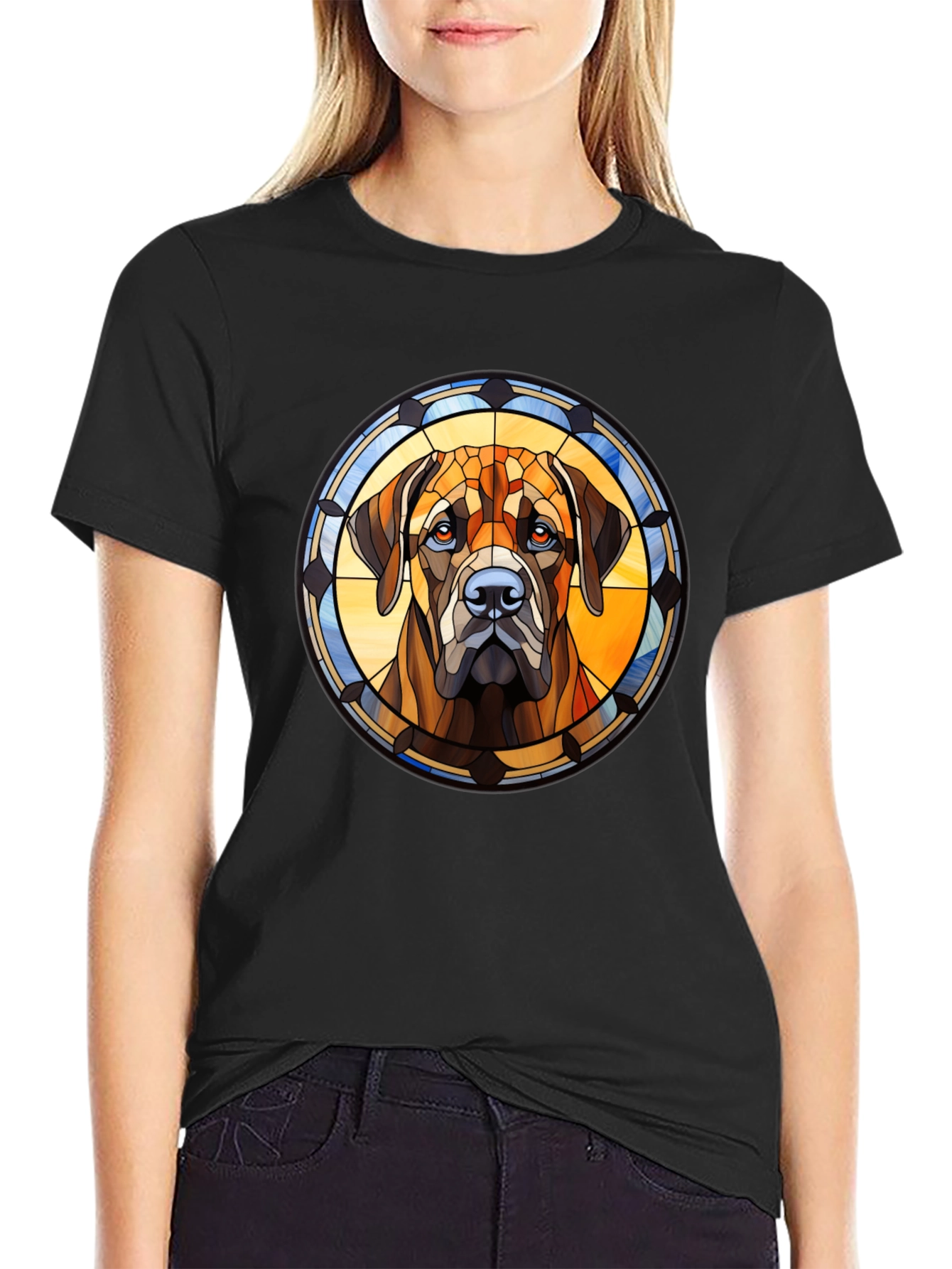 Stained Glass Dog Breed T-Shirt