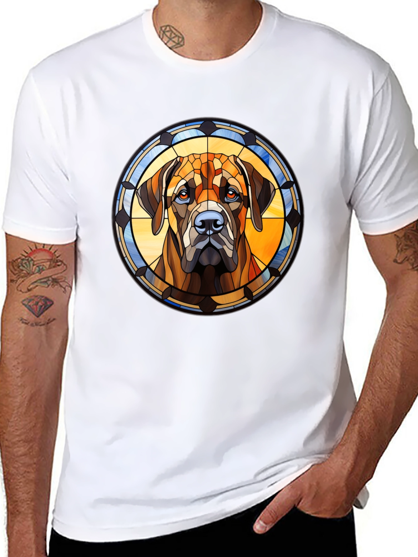 Stained Glass Dog Breed T-Shirt