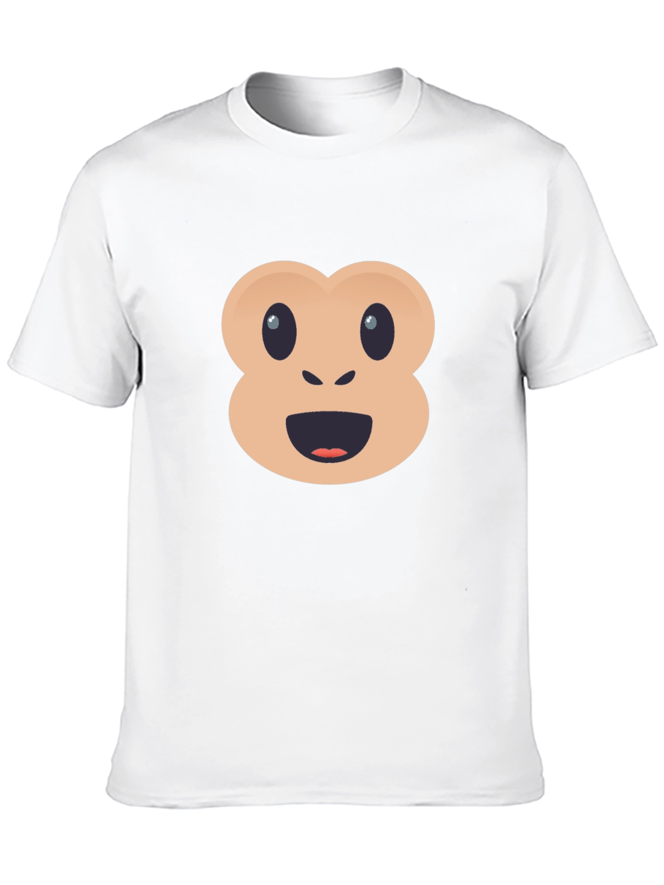 Funny Monkey Emoji Black T-Shirt