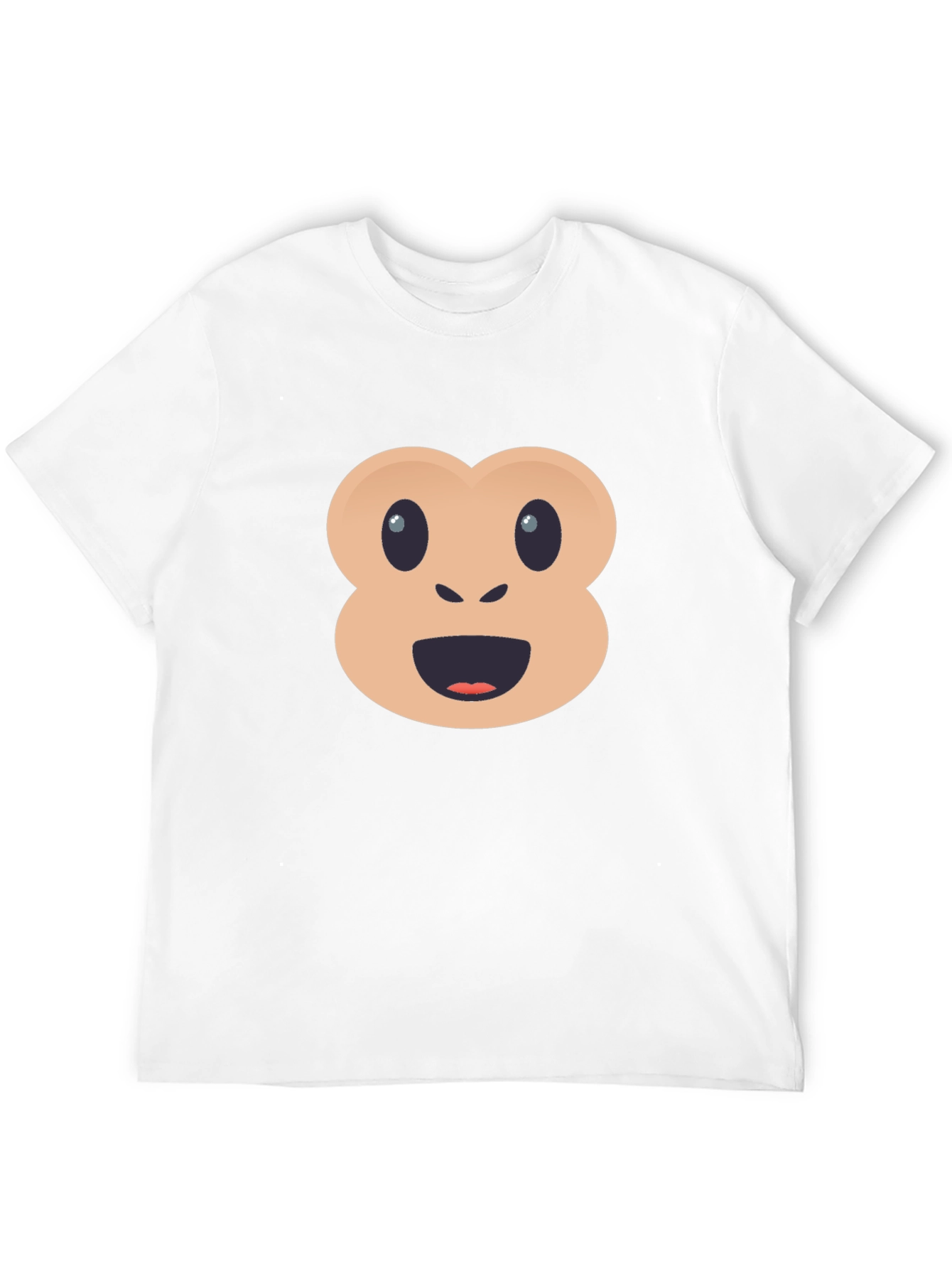 Funny Monkey Emoji Black T-Shirt