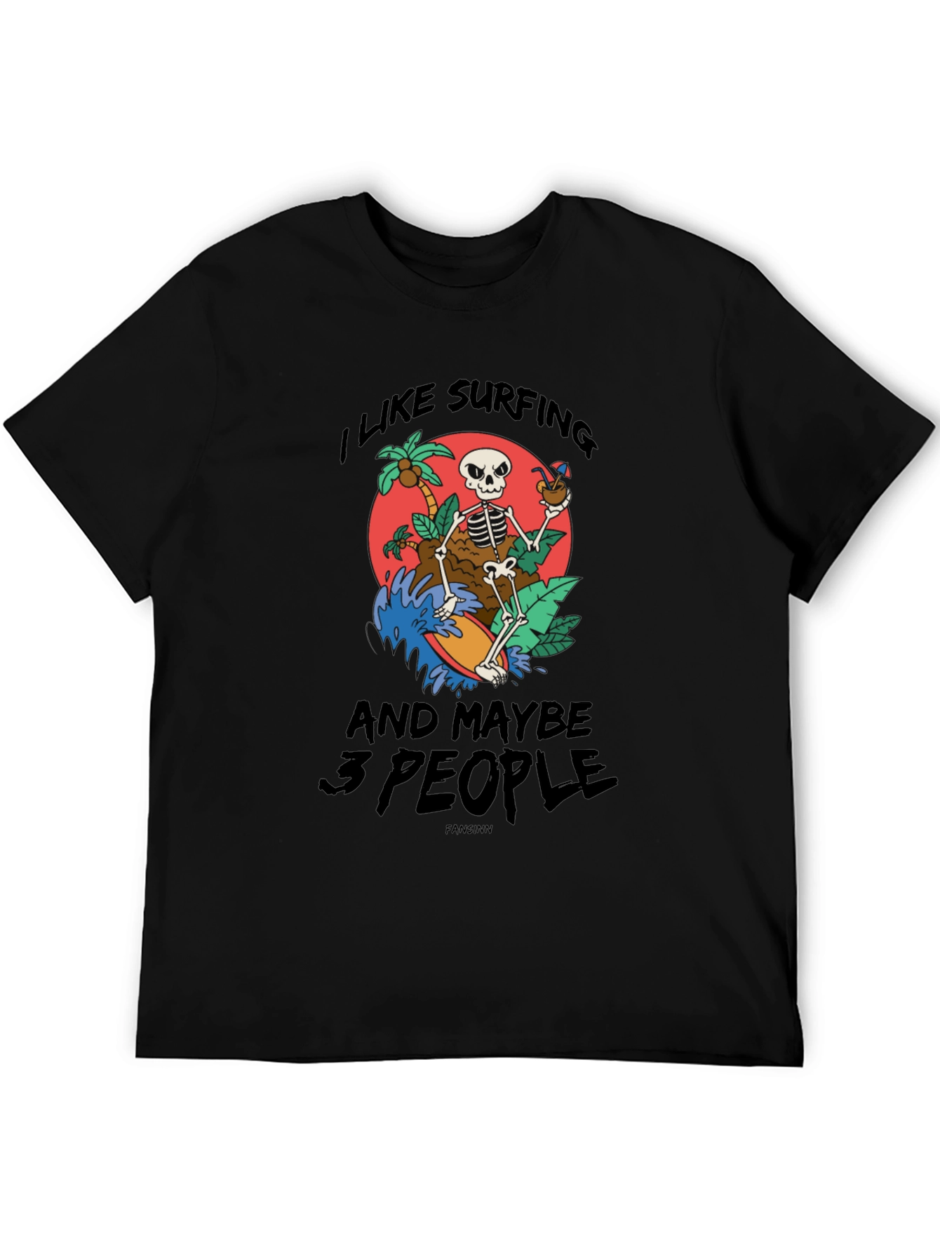 Surfing Skeleton Graphic Tee