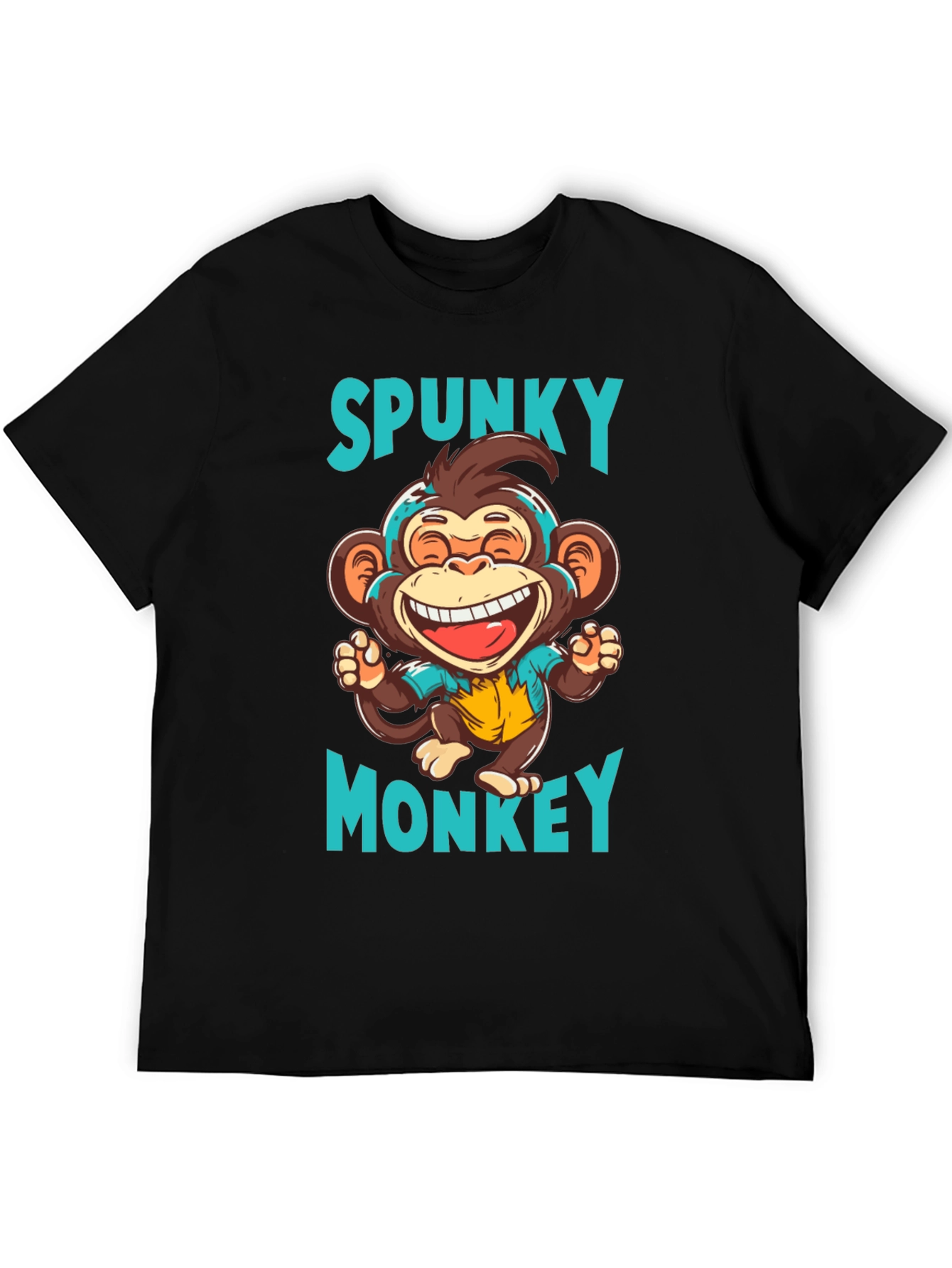 Spunky Monkey Graphic T-Shirt - Black