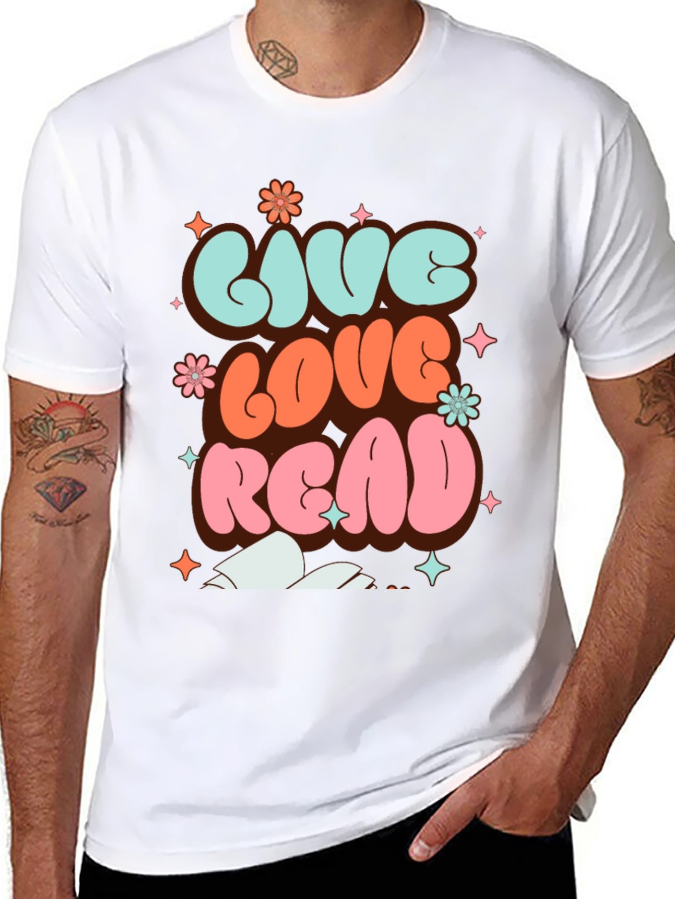 Live Love Read Graphic T-Shirt
