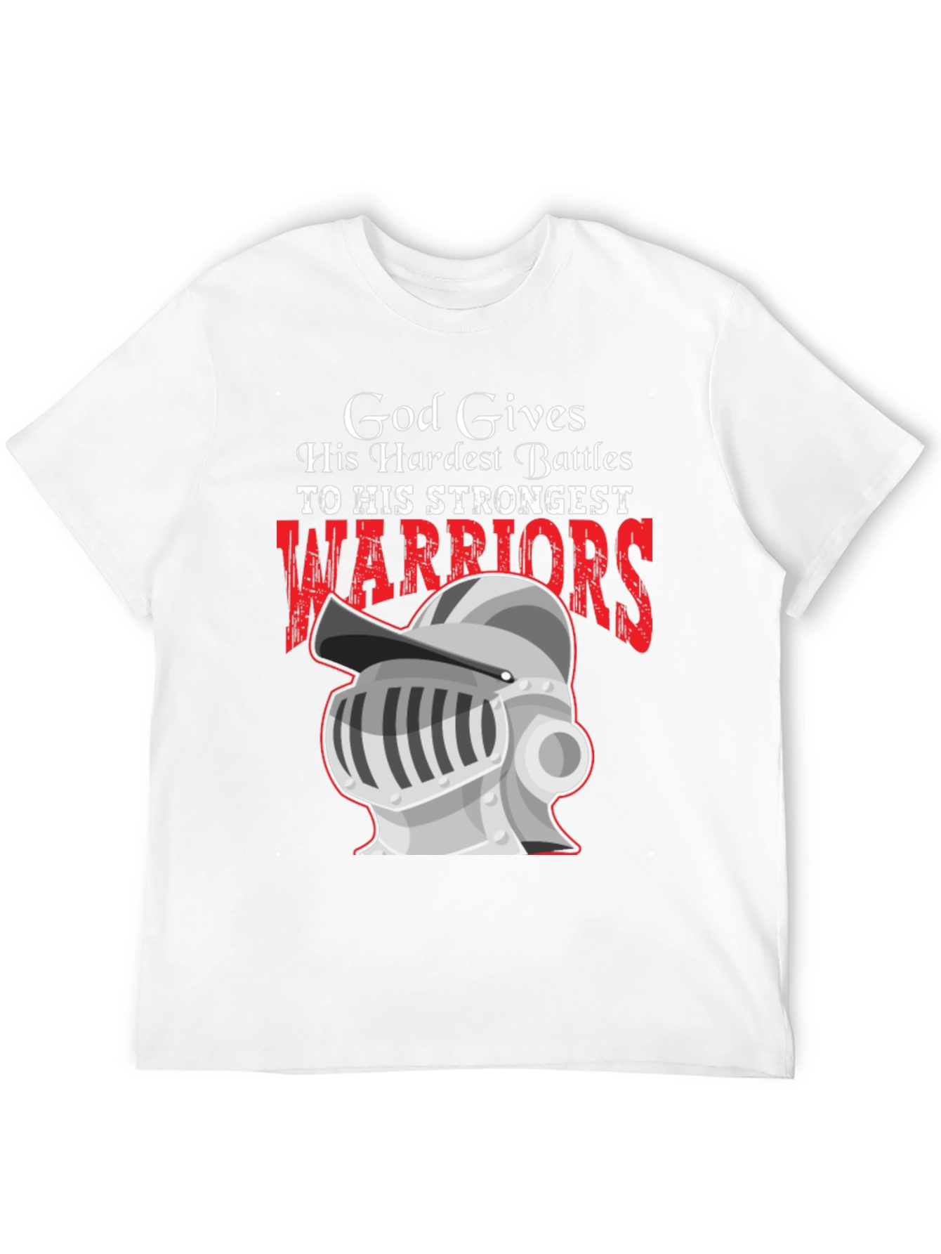 God Gives Battles T-Shirt Warrior Knight Religious Tee