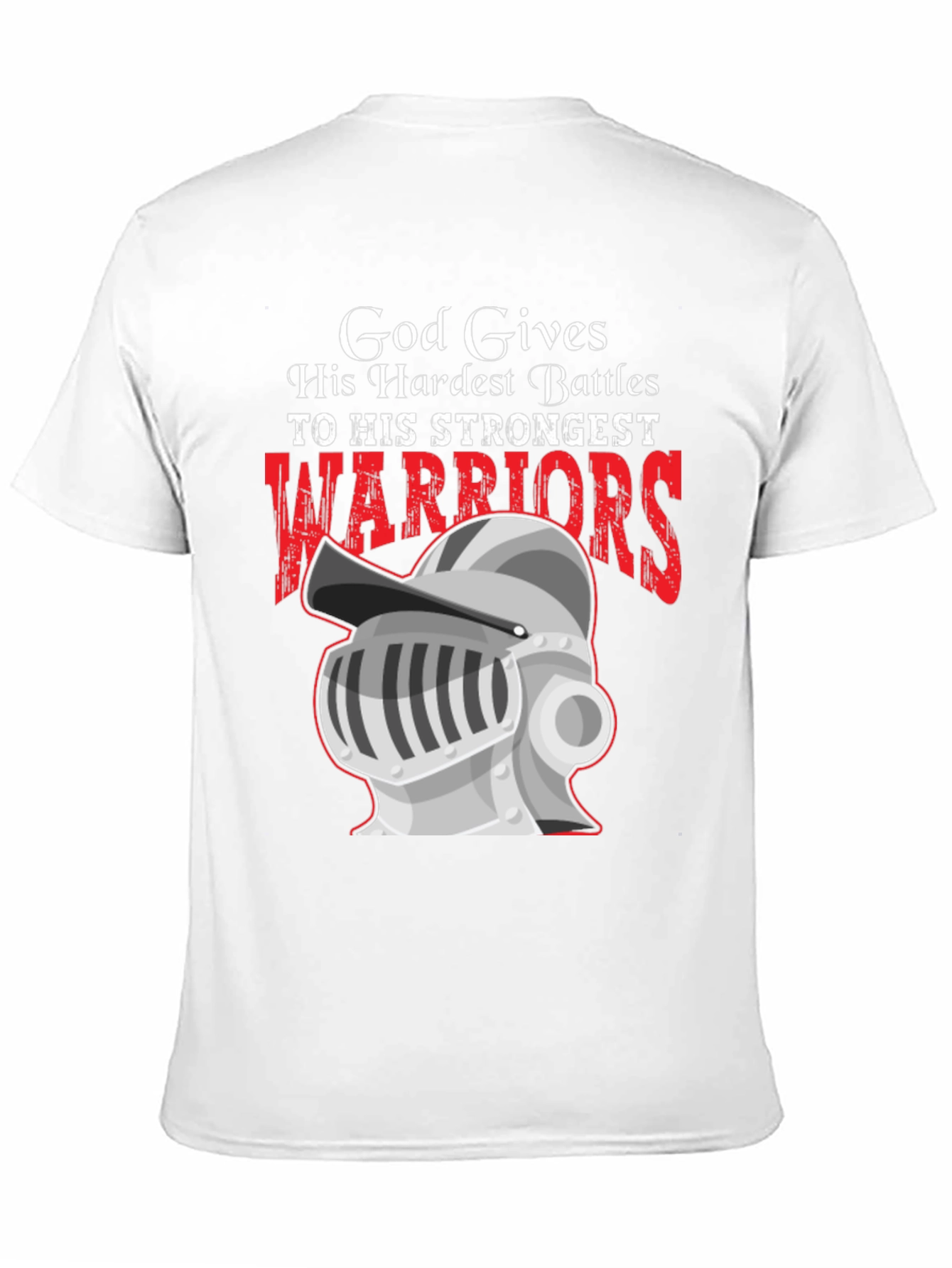 God Gives Battles T-Shirt Warrior Knight Religious Tee