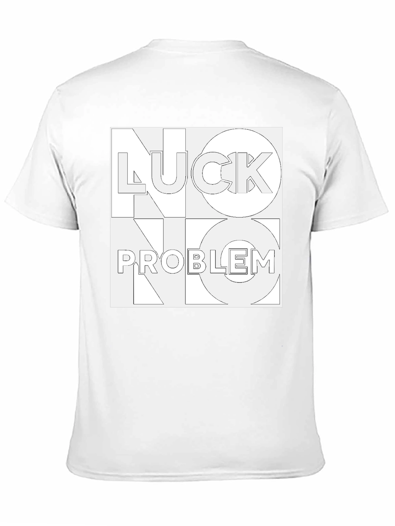 No Luck No Problem Black Graphic Tee