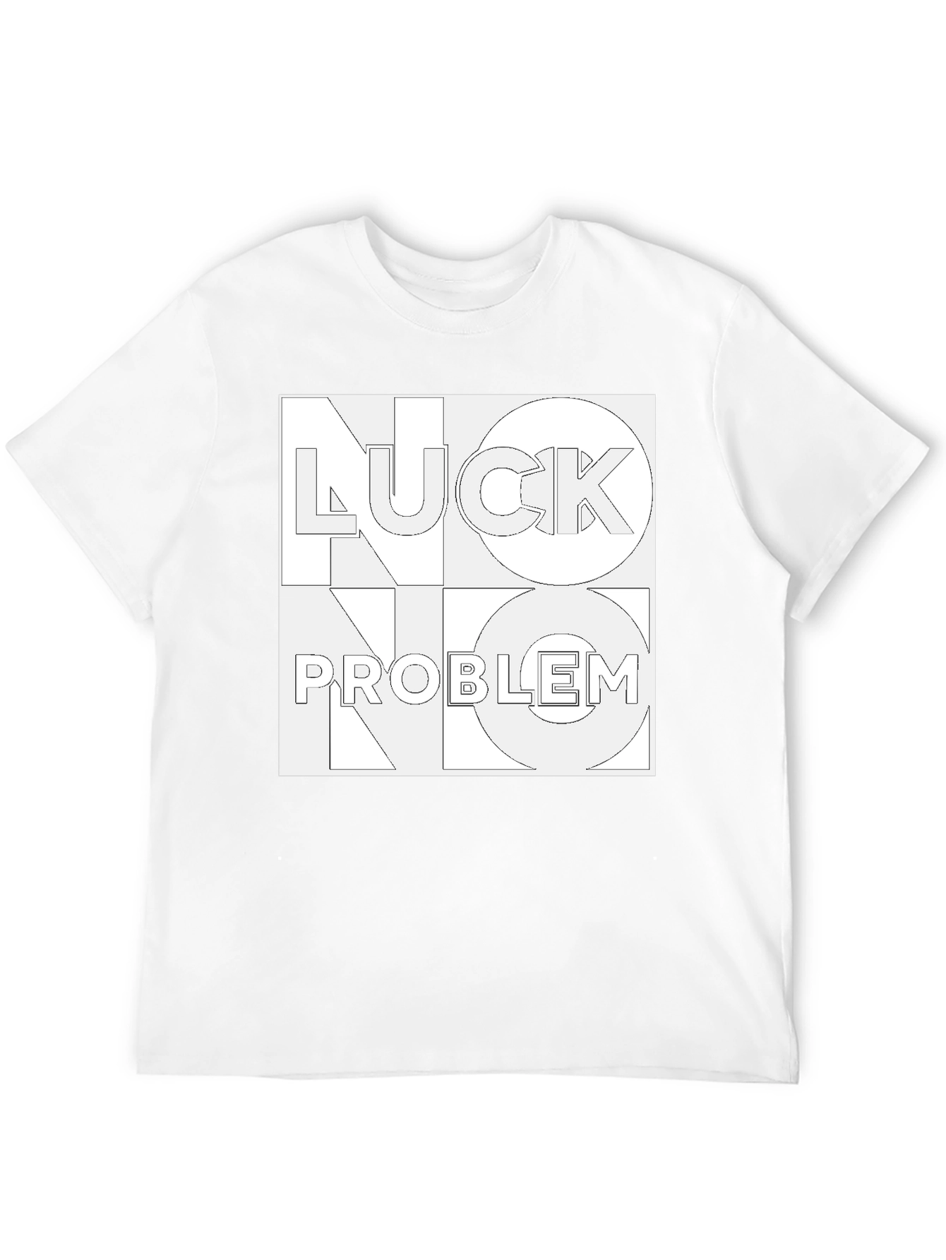 No Luck No Problem Black Graphic Tee