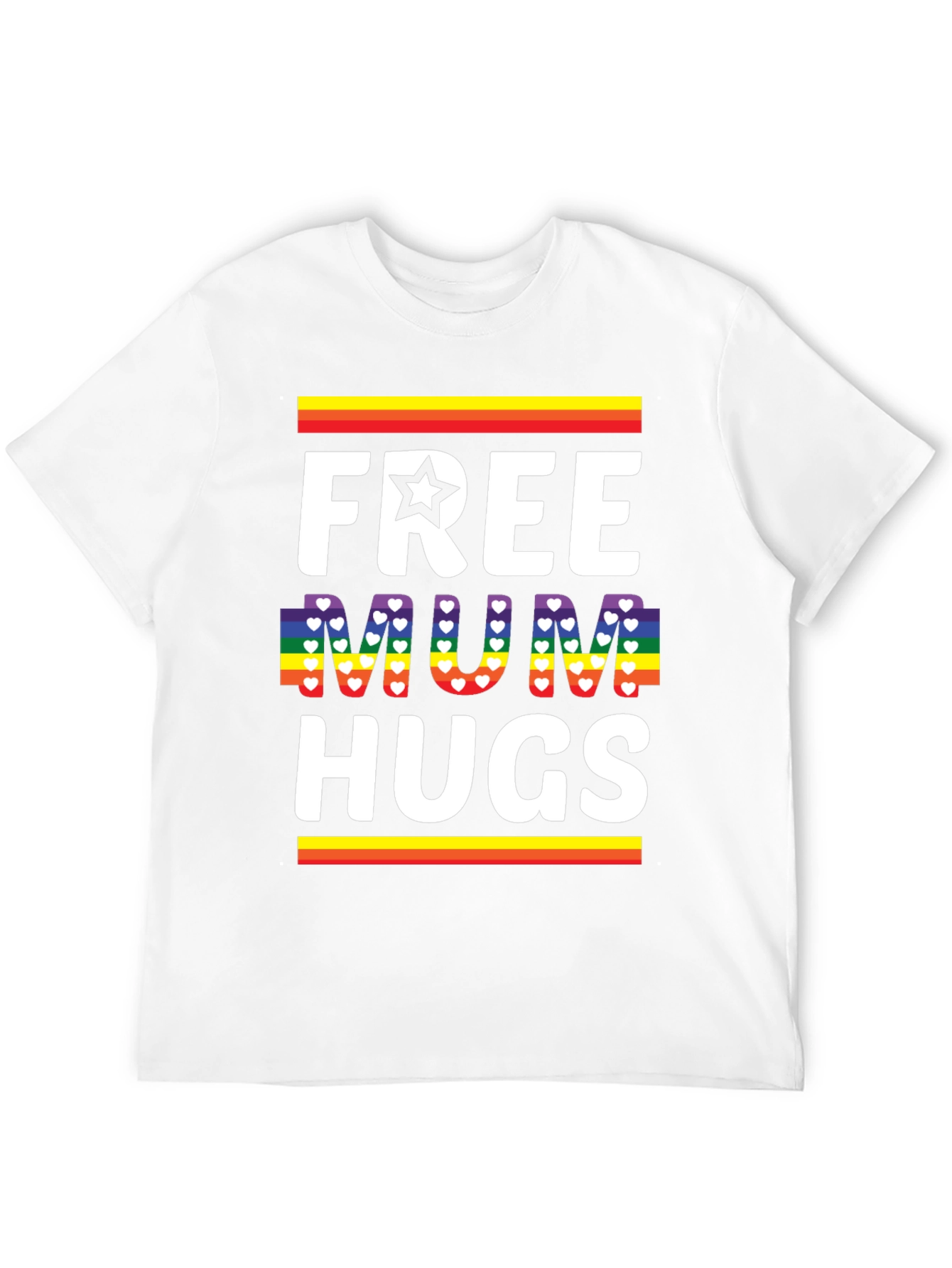 Free Mum Hugs T-Shirt - Pride Rainbow Love