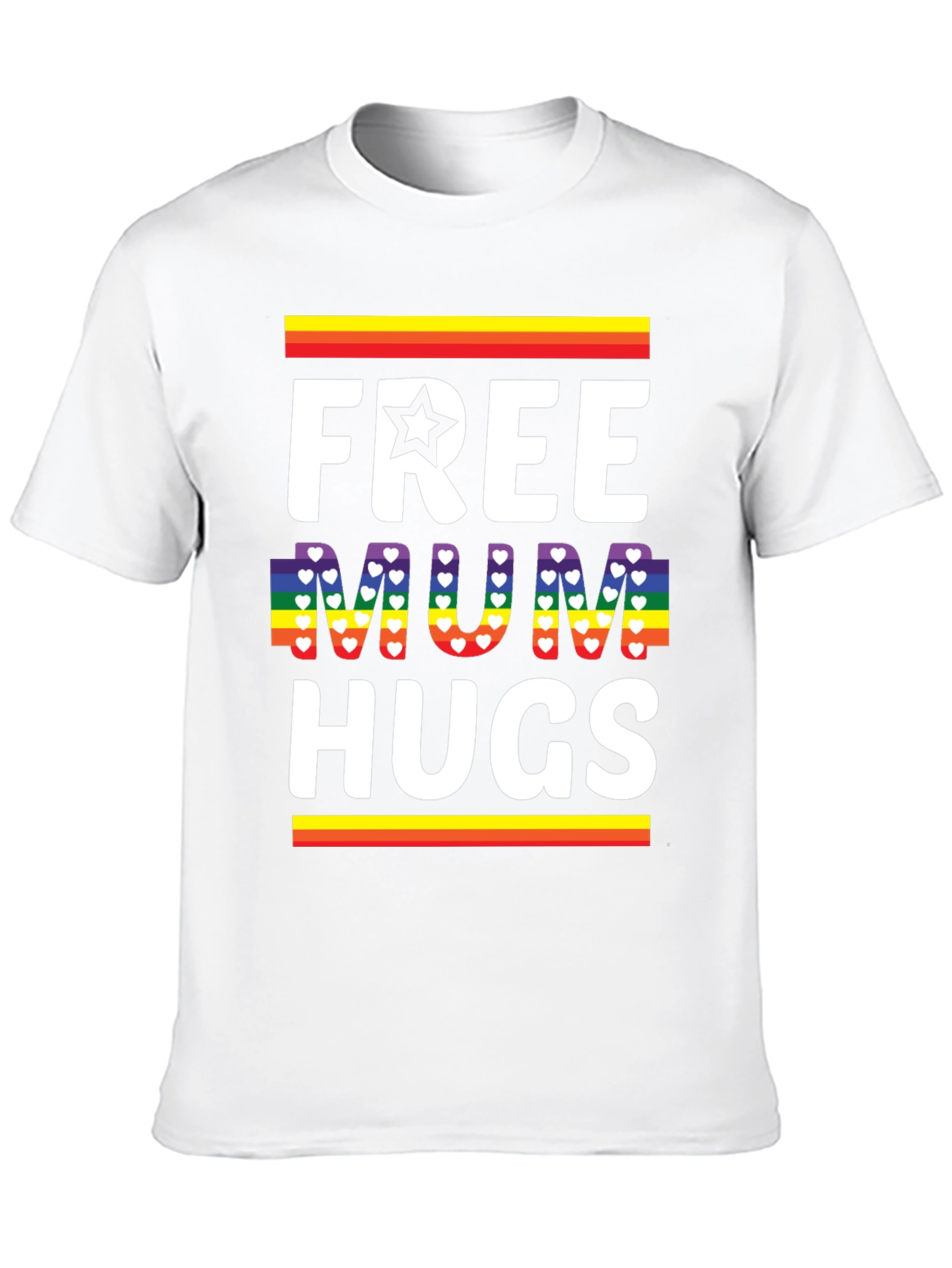 Free Mum Hugs T-Shirt - Pride Rainbow Love