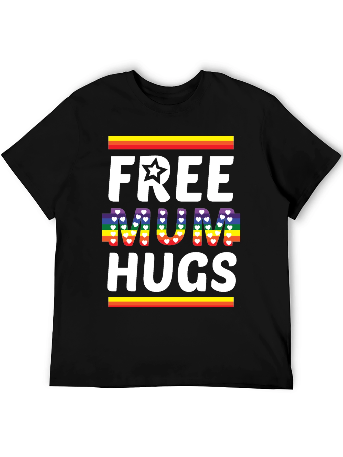 Free Mum Hugs T-Shirt - Pride Rainbow Love