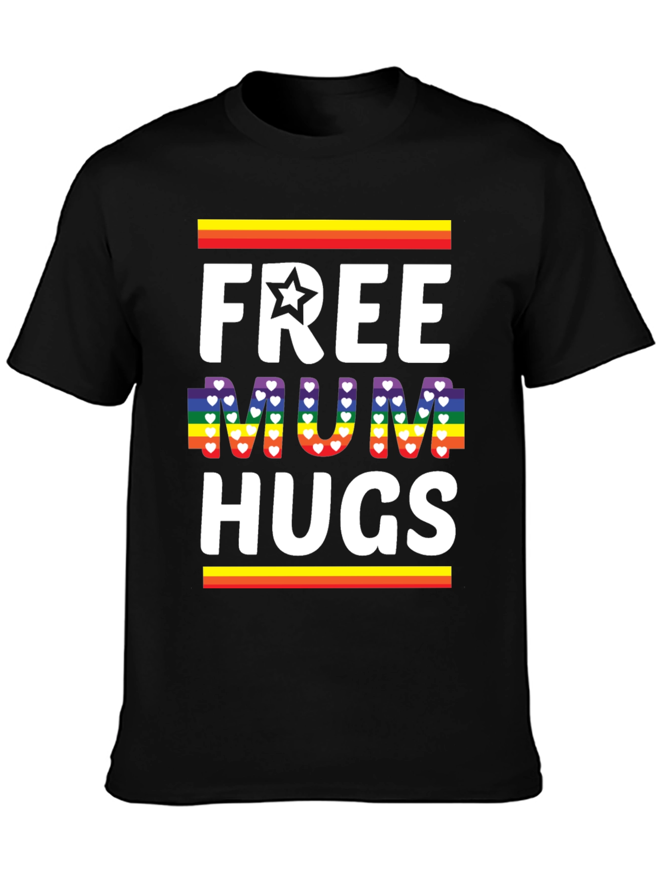 Free Mum Hugs T-Shirt - Pride Rainbow Love