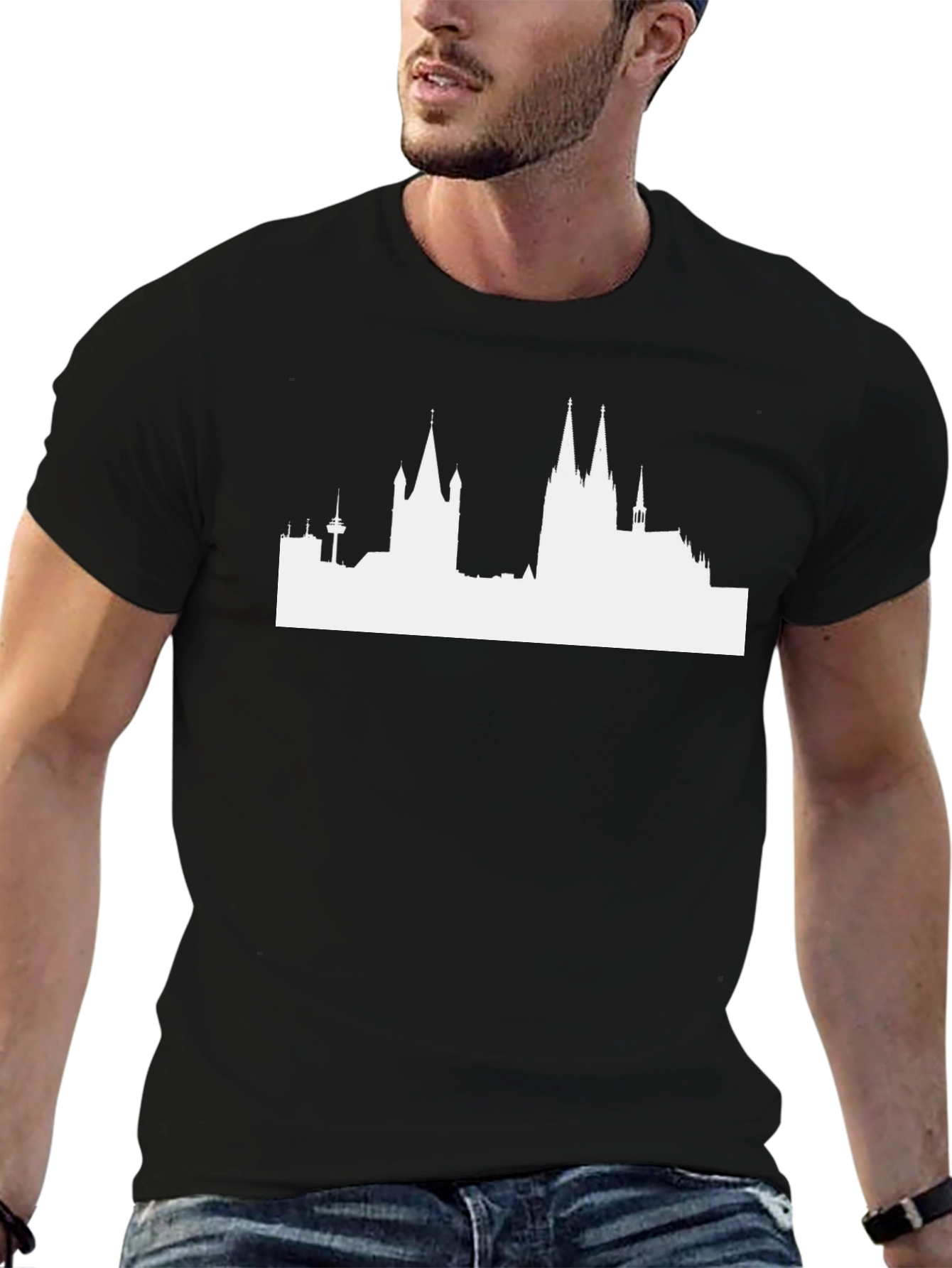 City Skyline Graphic Tee - Black
