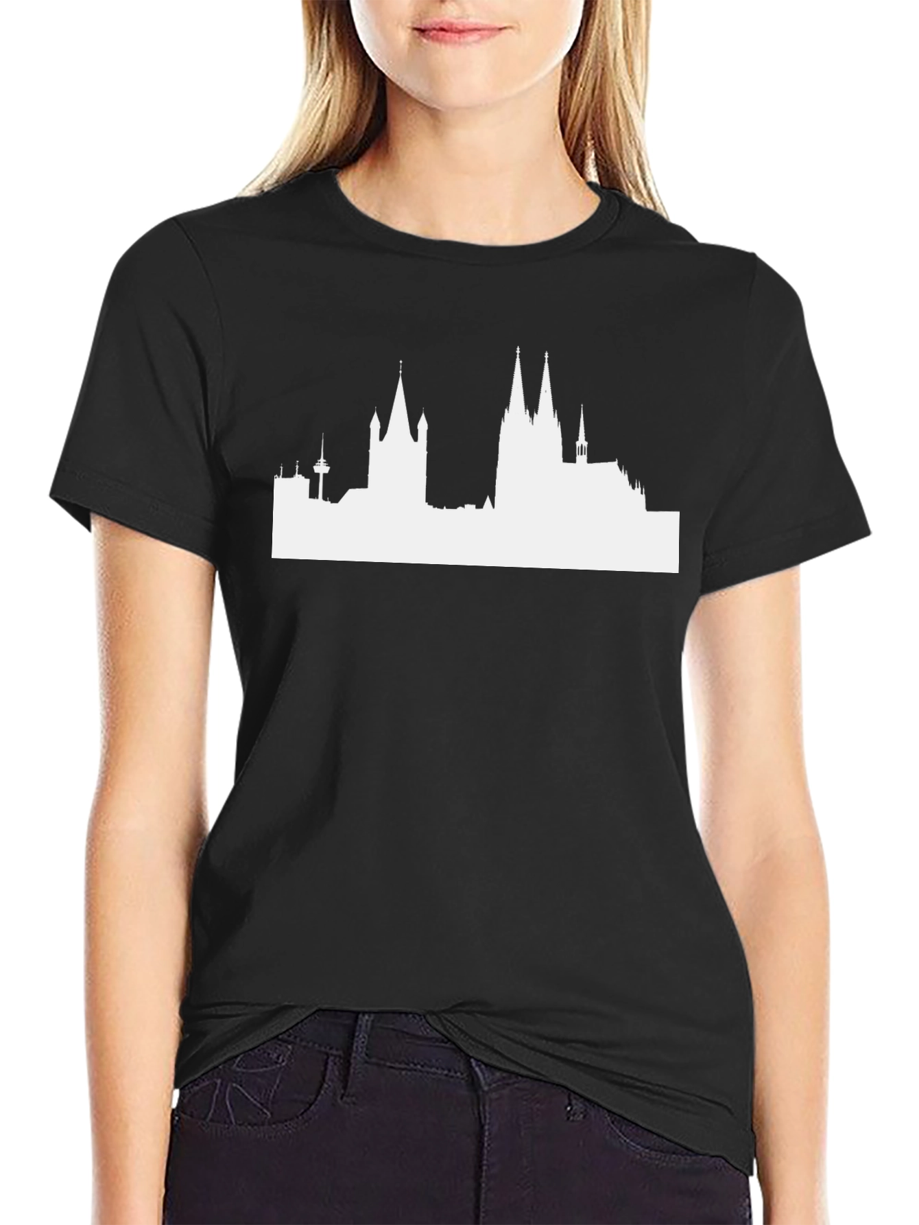 City Skyline Graphic Tee - Black