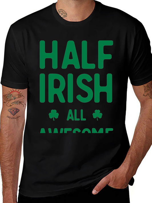 Half Irish All Awesome Graphic T-Shirt