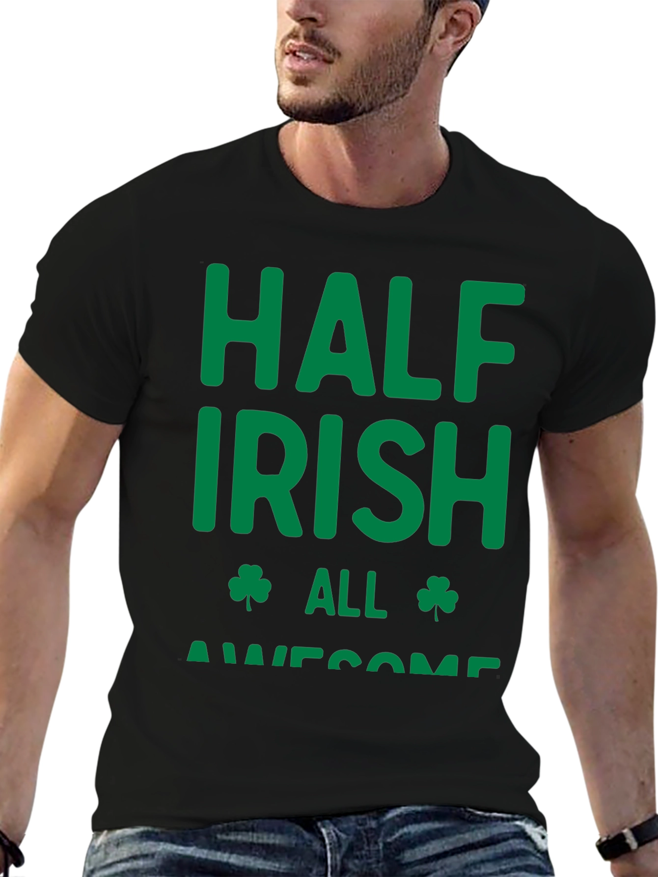 Half Irish All Awesome Graphic T-Shirt