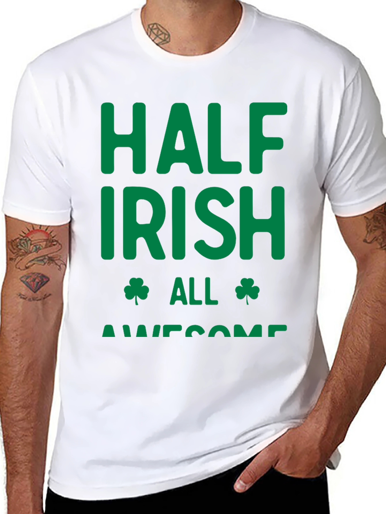 Half Irish All Awesome Graphic T-Shirt