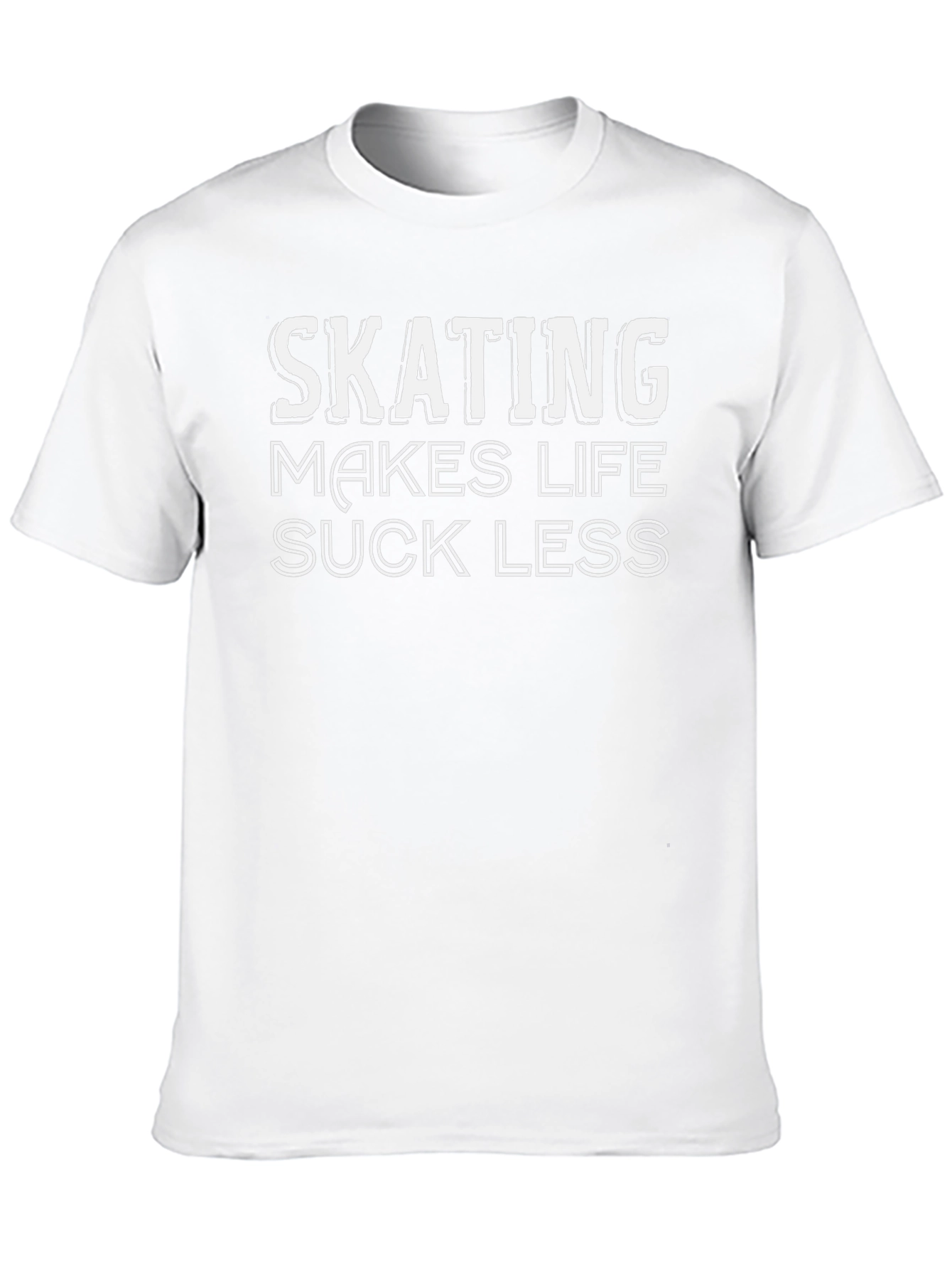 Skating Makes Life Suck Less Black Graphic Tee