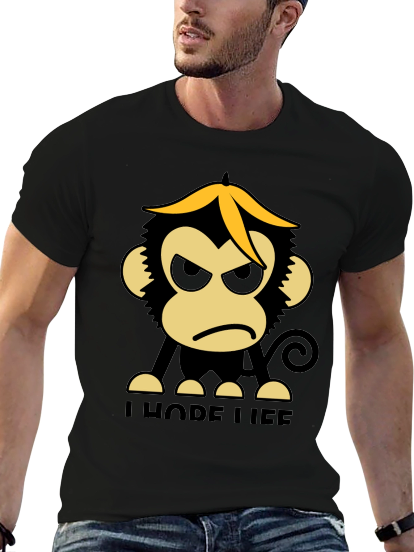 Funny Angry Monkey Graphic T-Shirt