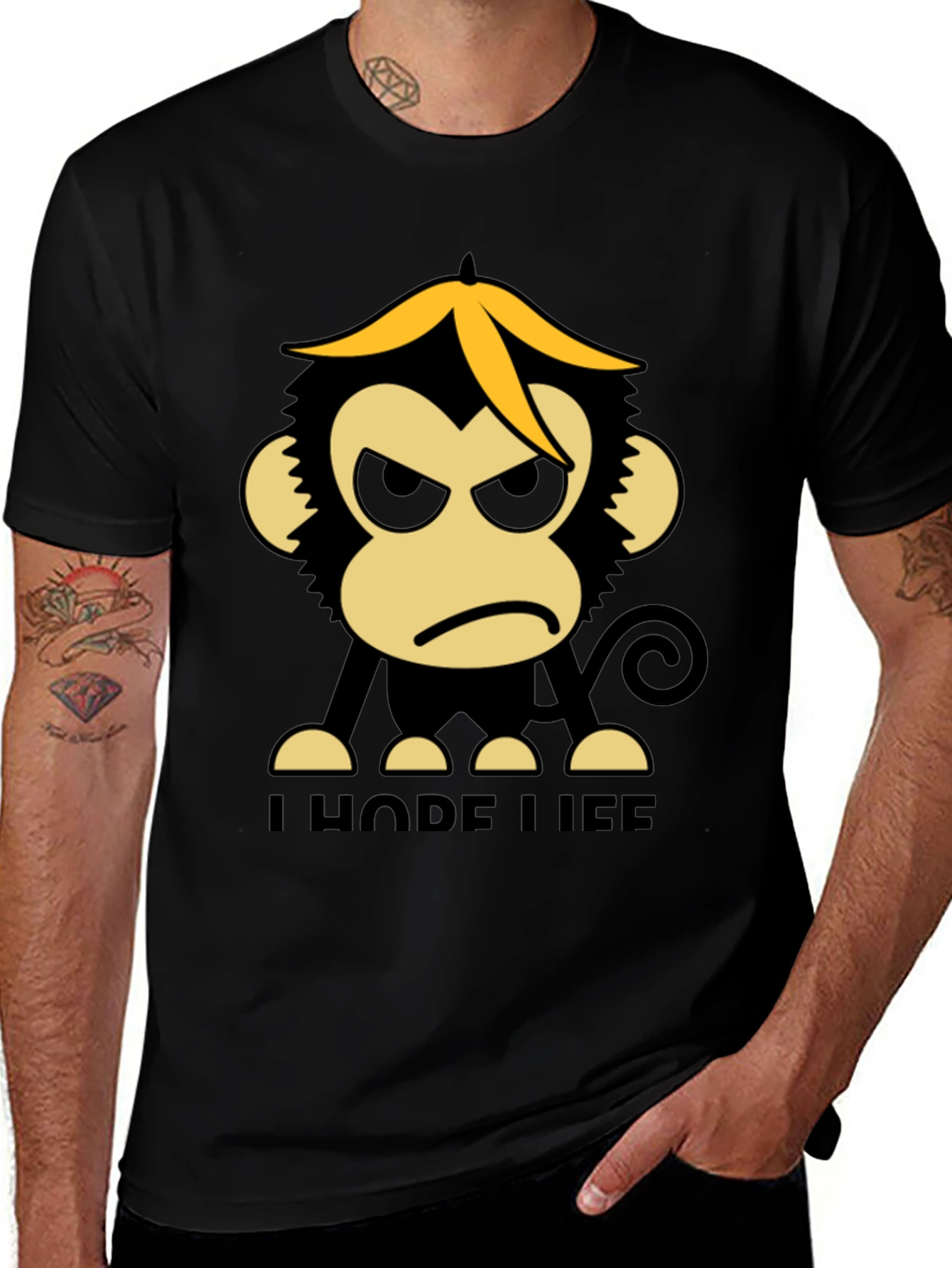 Funny Angry Monkey Graphic T-Shirt