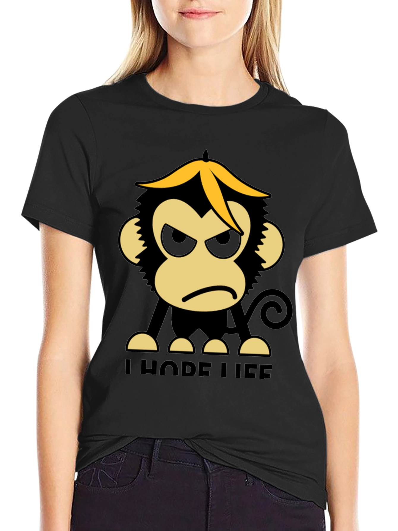 Funny Angry Monkey Graphic T-Shirt