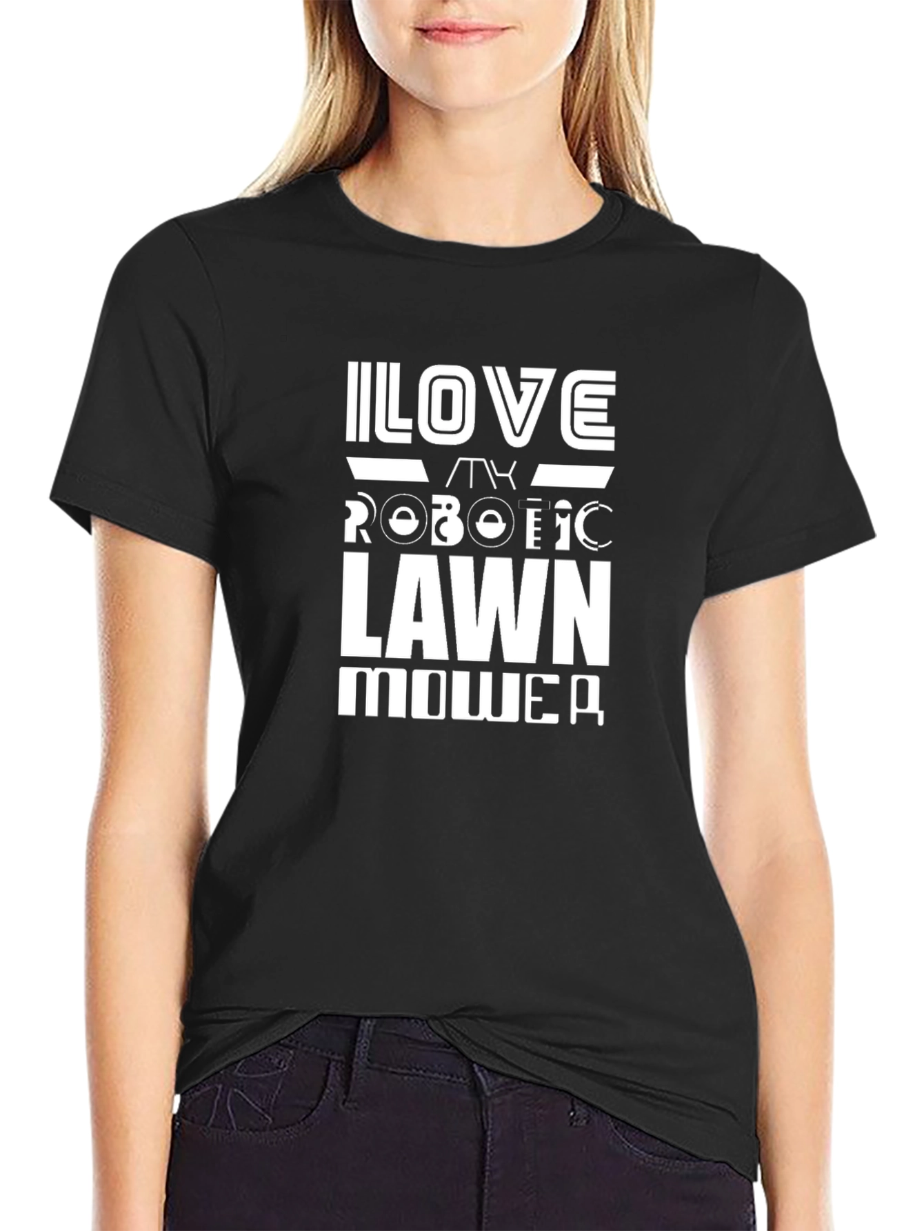 I Love My Robotic Lawn Mower Graphic T-Shirt
