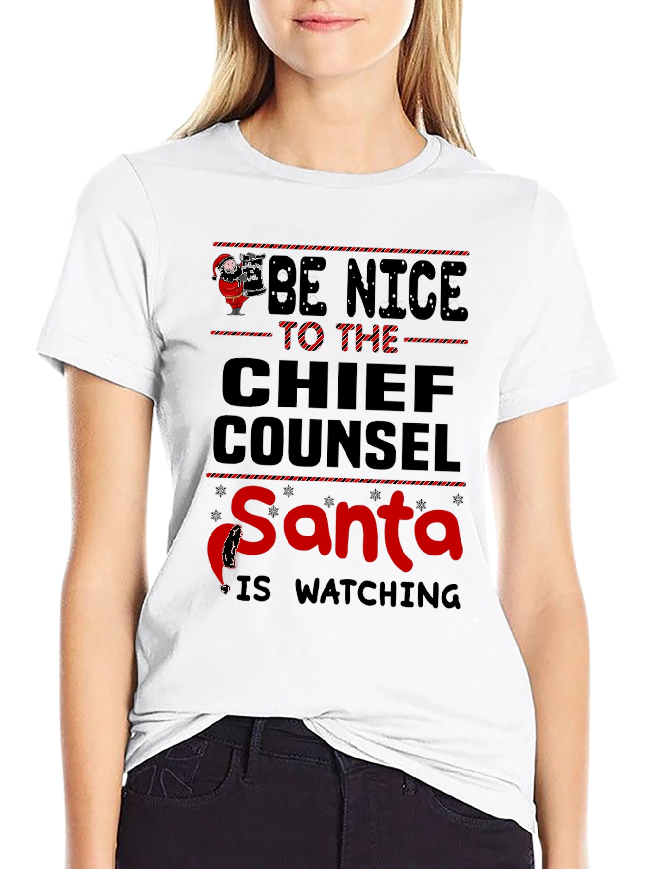 Chief Counsel Santa T-Shirt - Be Nice Christmas Tee