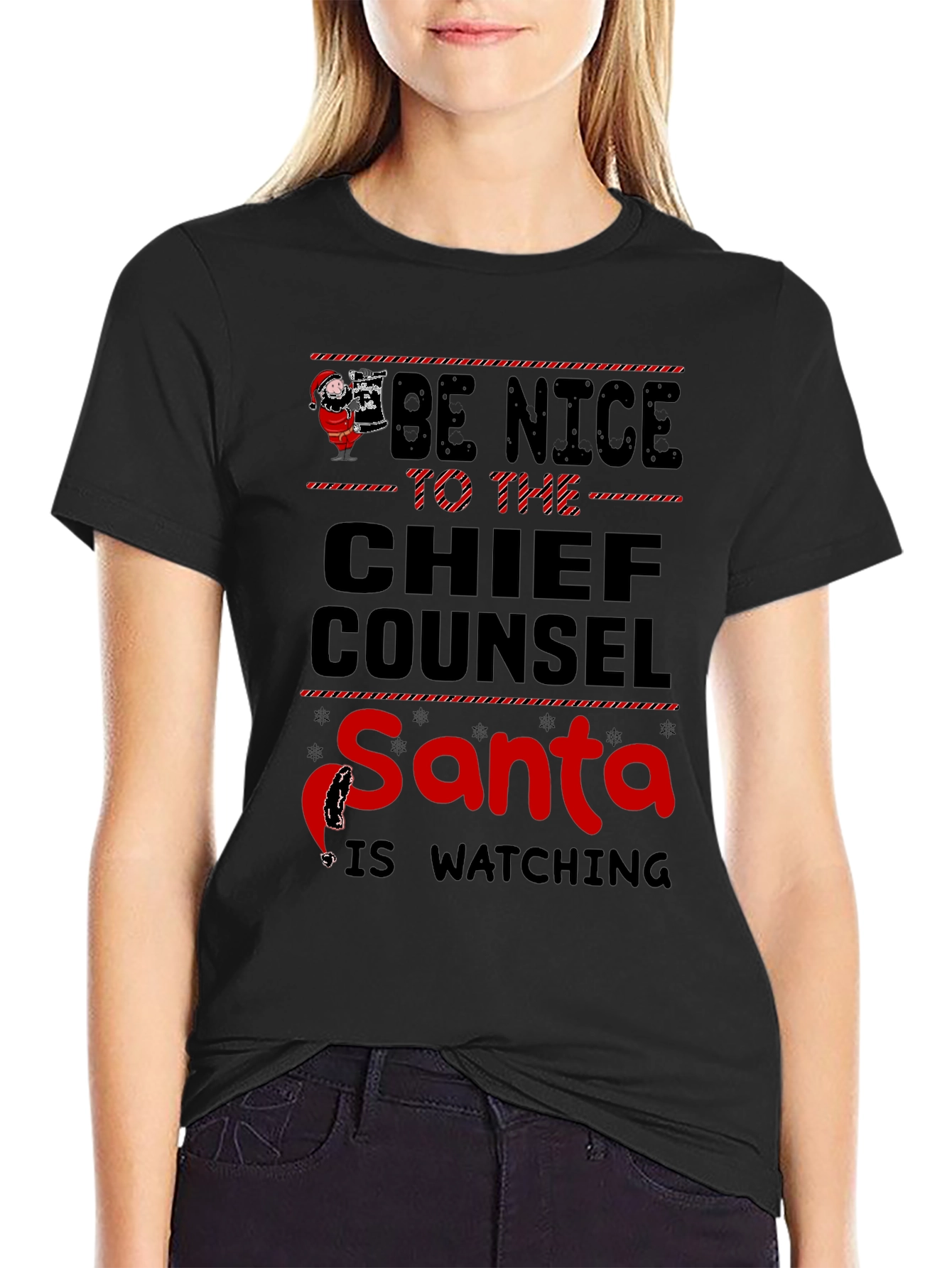 Chief Counsel Santa T-Shirt - Be Nice Christmas Tee