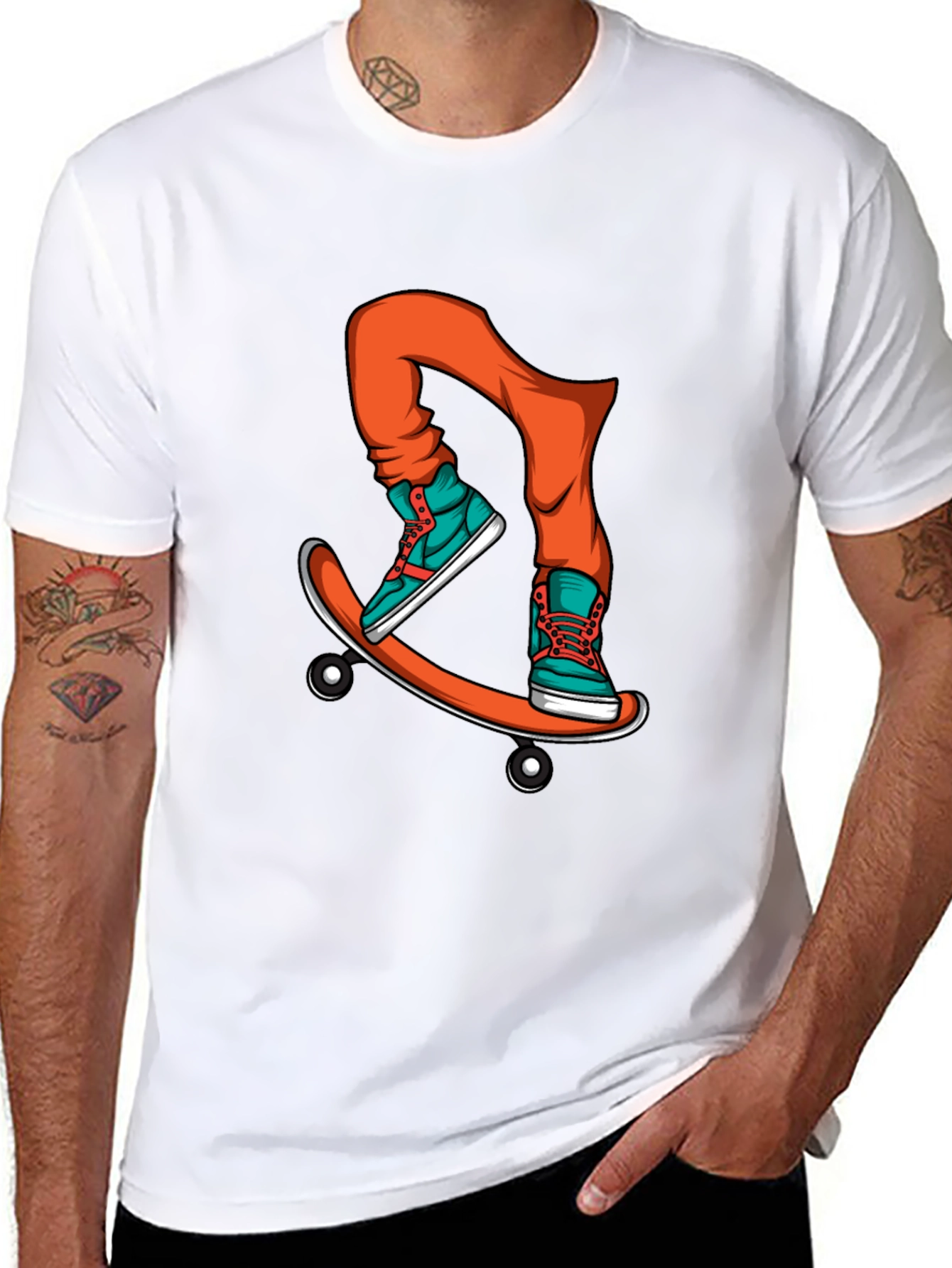 Skateboarding Graphic Tee - Cool Casual Wear