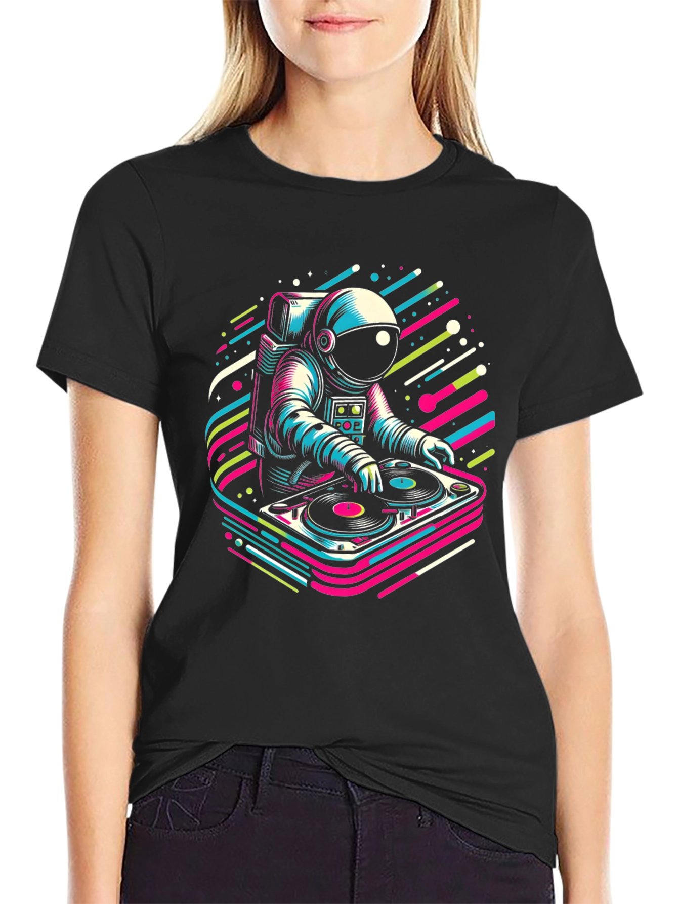 DJ Astronaut Graphic Tee - Black