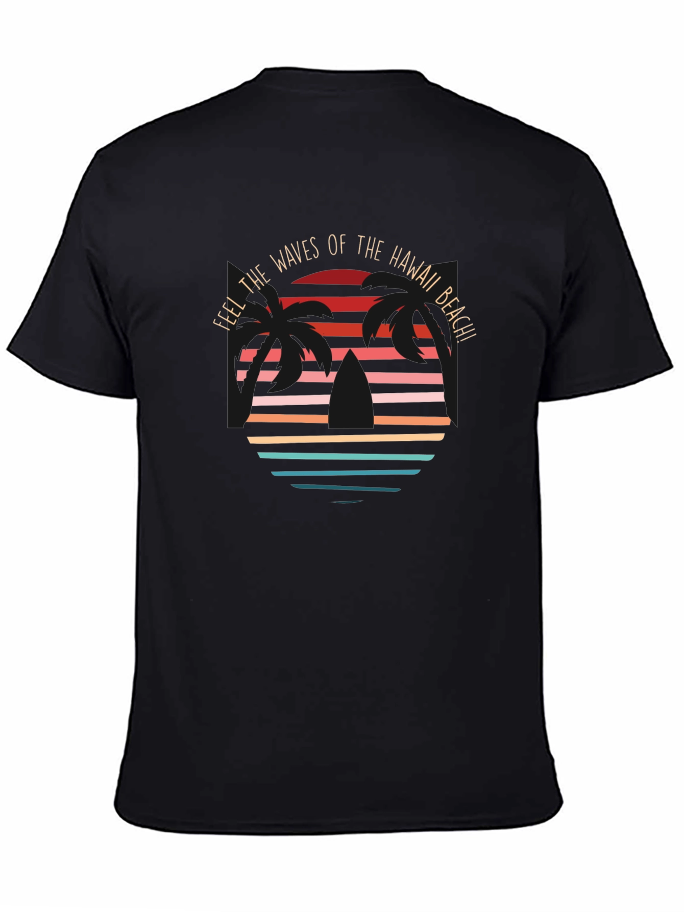 Hawaii Beach Waves Graphic T-Shirt