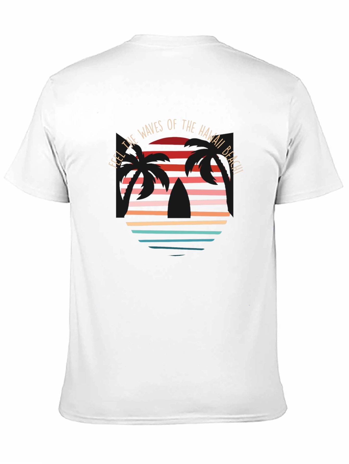 Hawaii Beach Waves Graphic T-Shirt