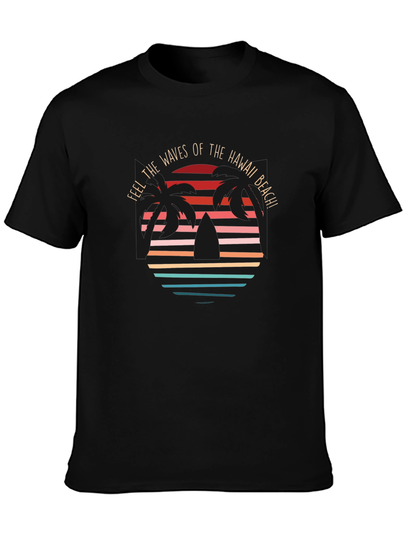 Hawaii Beach Waves Graphic T-Shirt