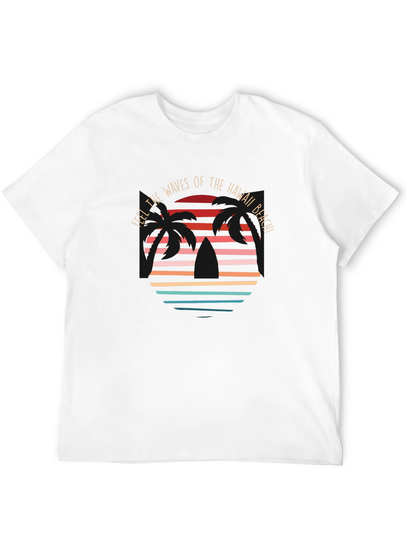Hawaii Beach Waves Graphic T-Shirt