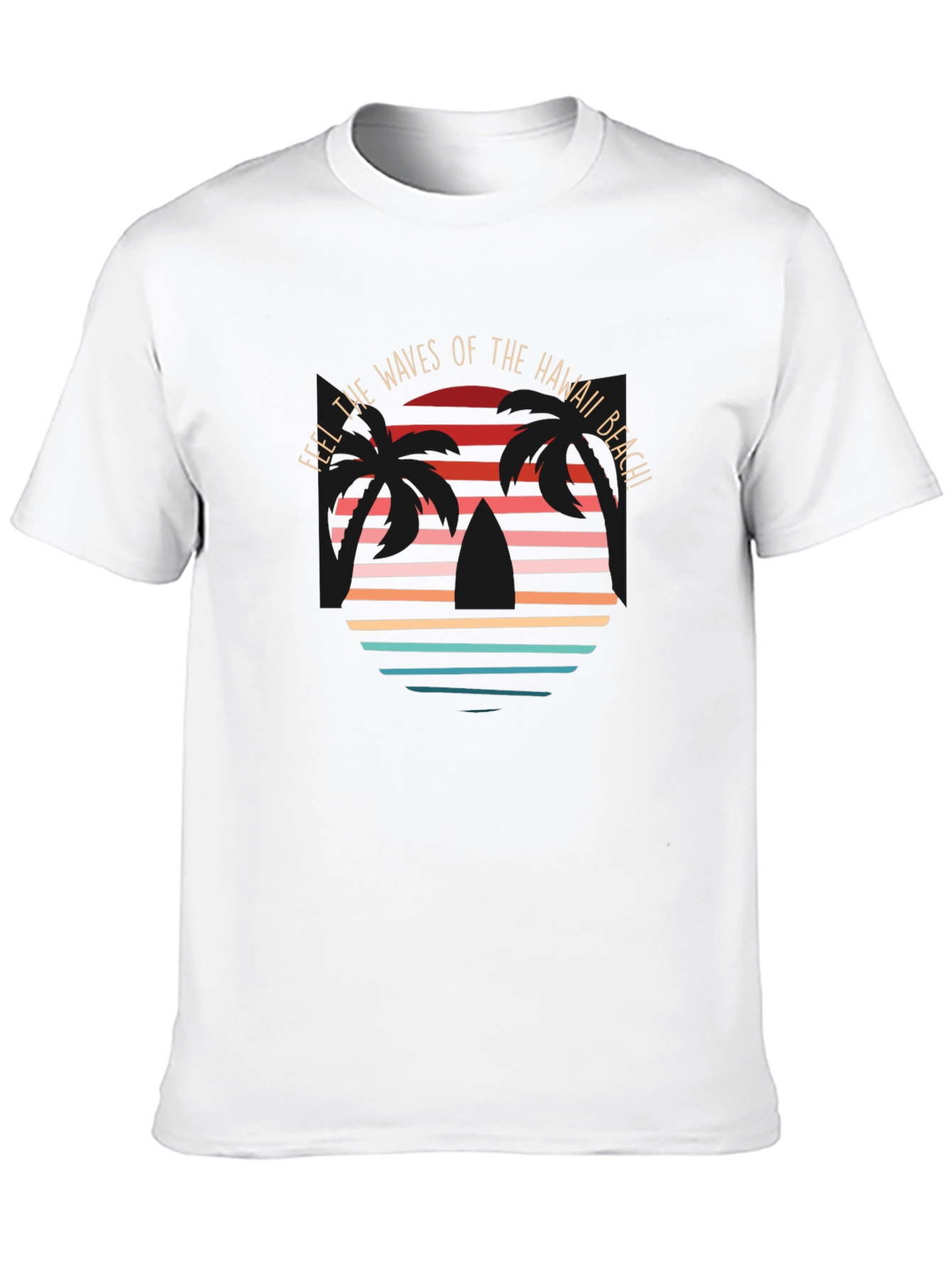 Hawaii Beach Waves Graphic T-Shirt
