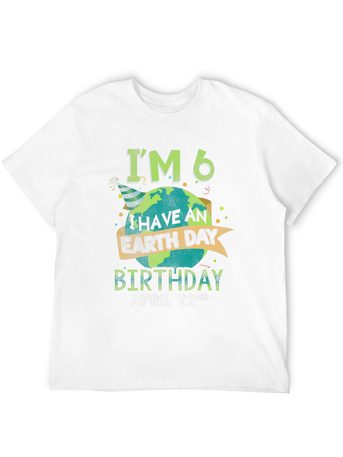 Earth Day Birthday Shirt - 6 Years Old