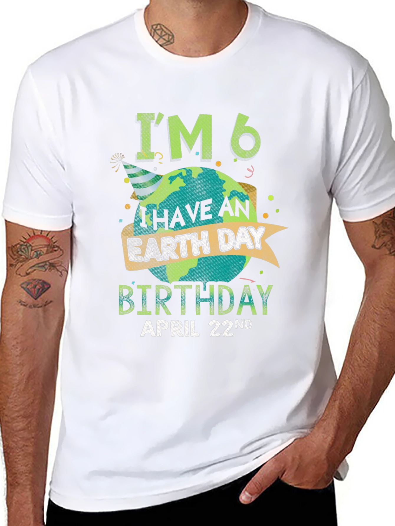 Earth Day Birthday Shirt - 6 Years Old