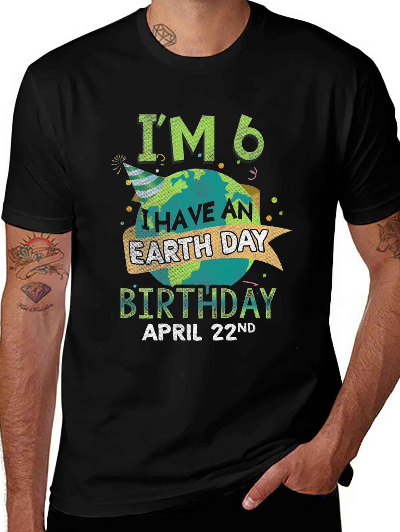 Earth Day Birthday Shirt - 6 Years Old