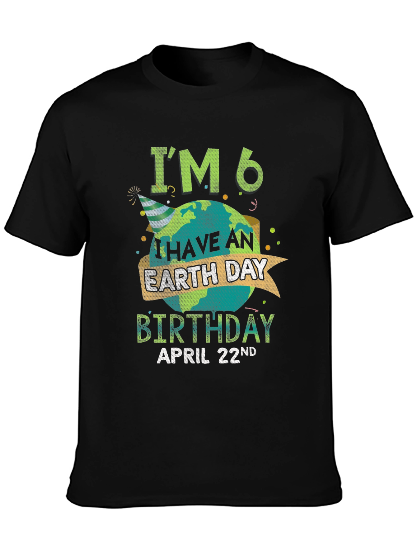 Earth Day Birthday Shirt - 6 Years Old